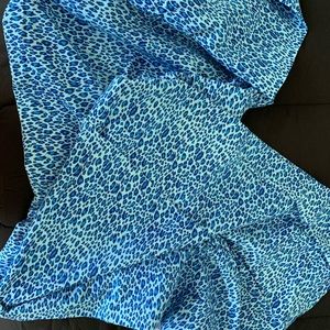 sewing fabric,blue leopard print,brandy,y2k